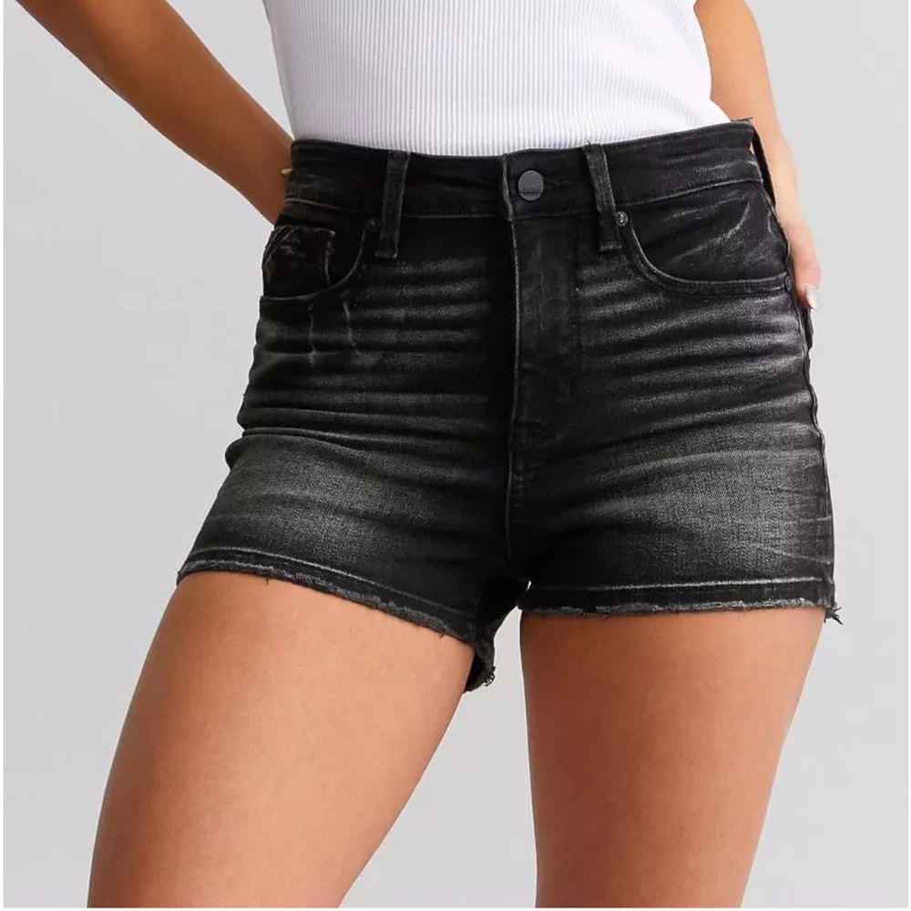 Buckle Women's Black Faded High-Rise Jean Shorts